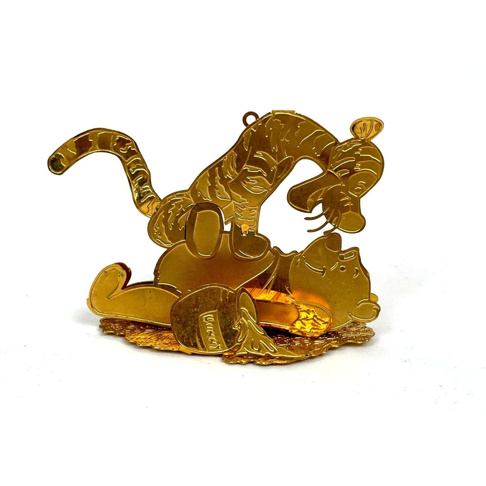Danbury Mint Disney Winnie The Pooh & Tigger Ornament Gold Ornament Collection